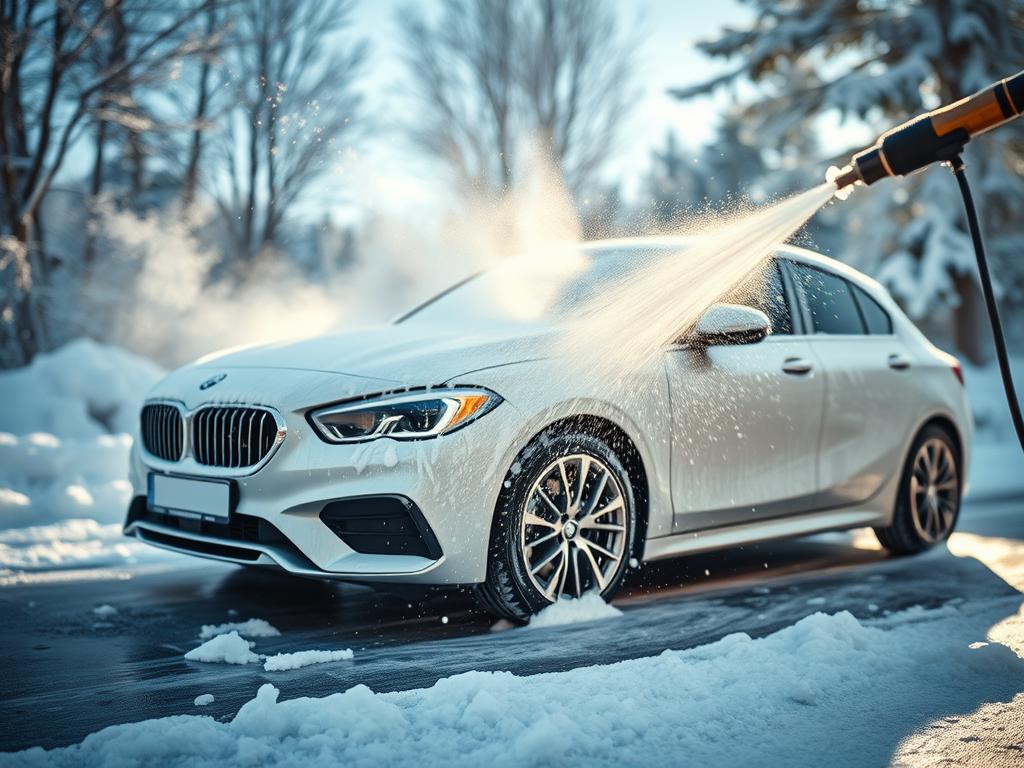 Auto waschen im Winter