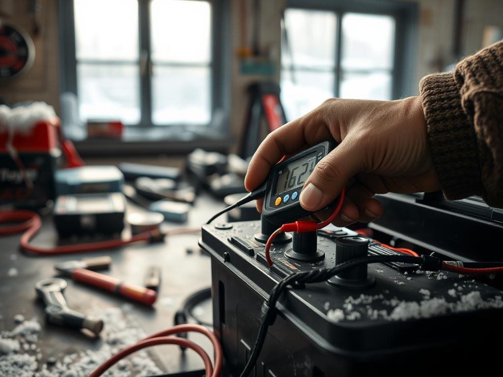 Batteriewartung im Winter