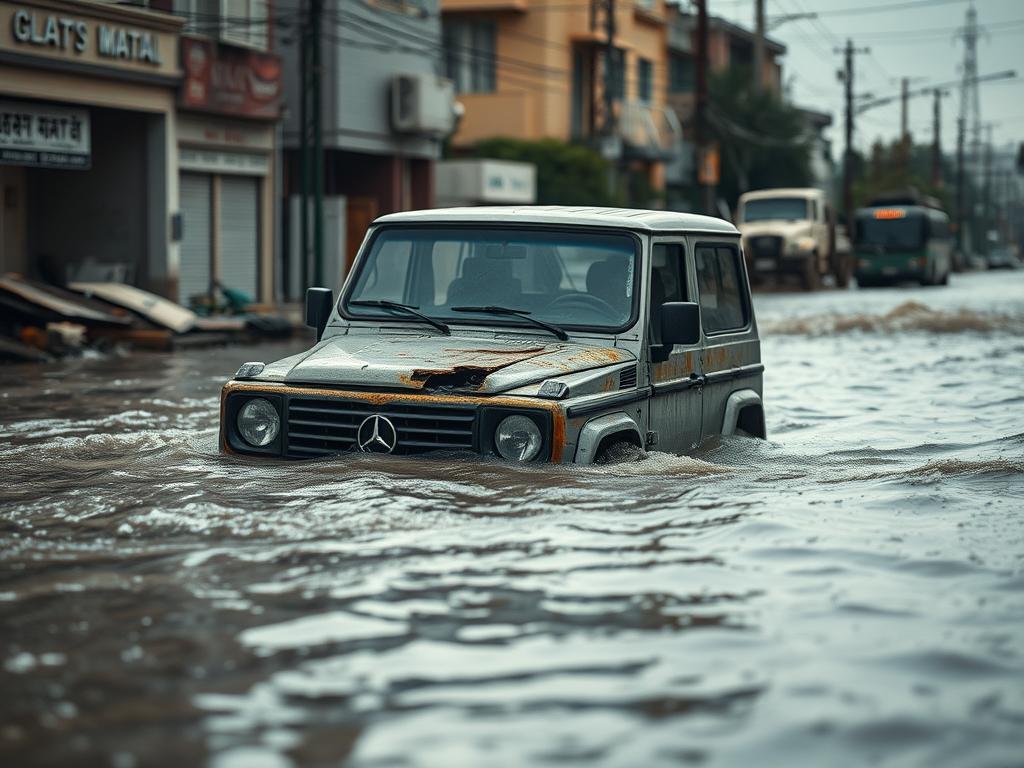 Hochwasserschäden PKW