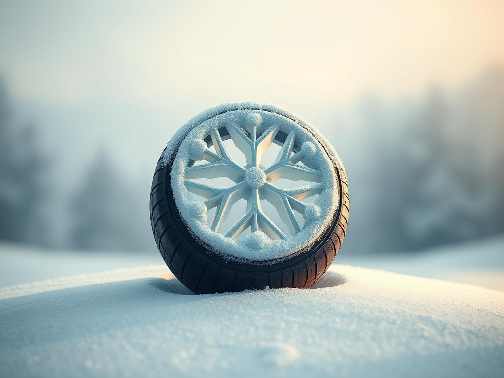 Reifen Schneeflocke ohne Berg