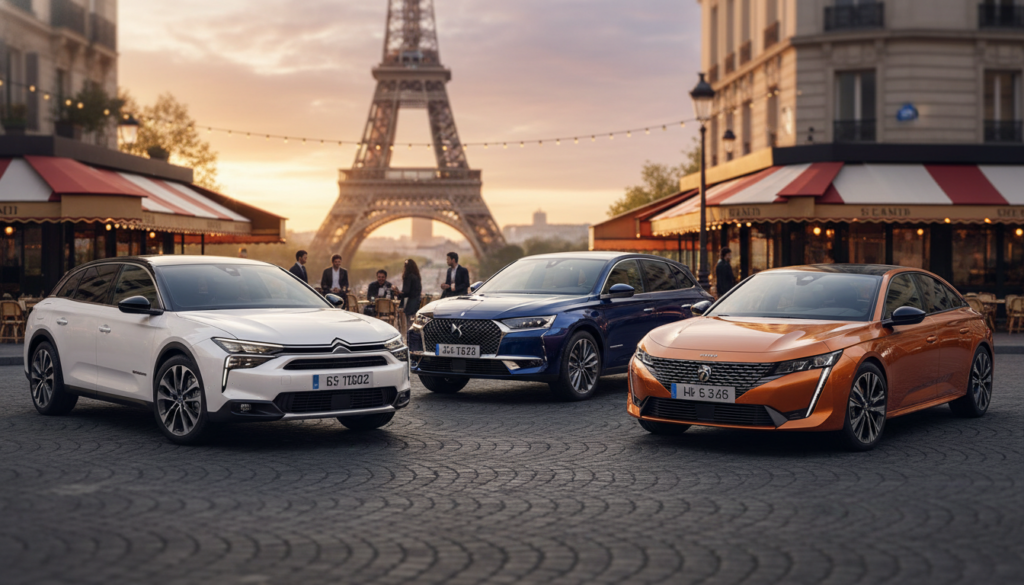 Französische Automobilmarken Design