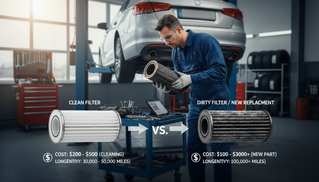 Kostenvergleich Partikelfilter Reinigung Austausch