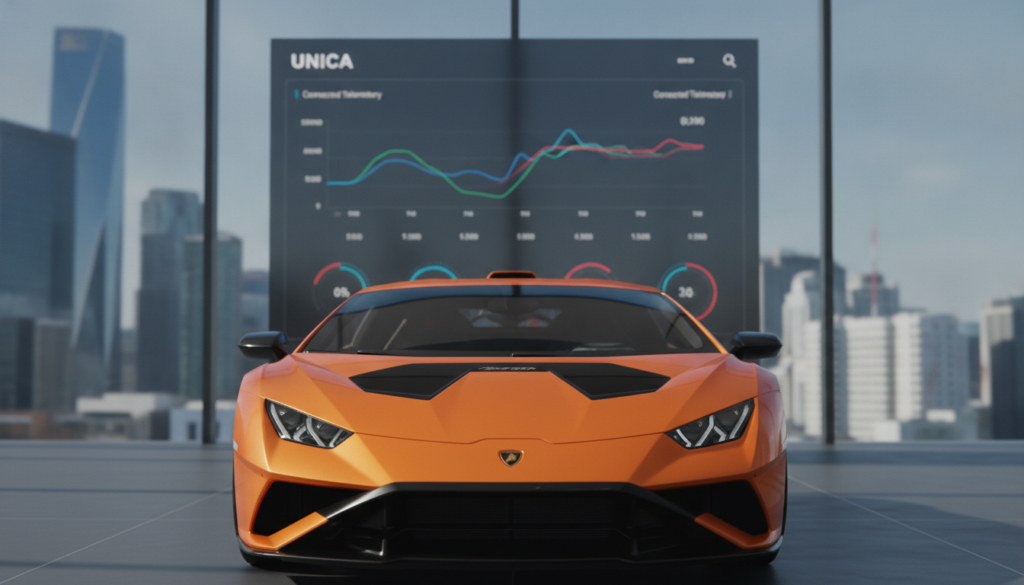Lamborghini Connected Telemetry und UNICA-App Lamborghini Connected Telemetry und UNICA-App
